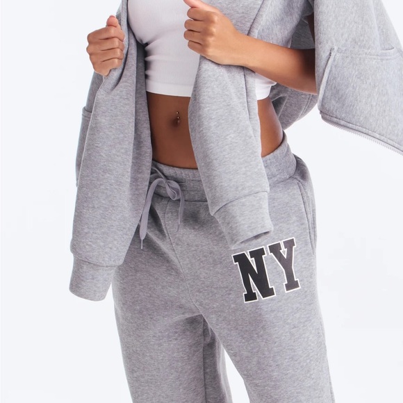 Fashion Nova Grey NY Track Joggers - Women - Picture 3 of 4